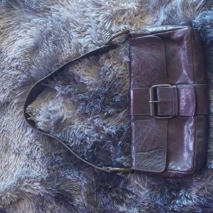 KOOBA LEATHER SHOULDER BROWN